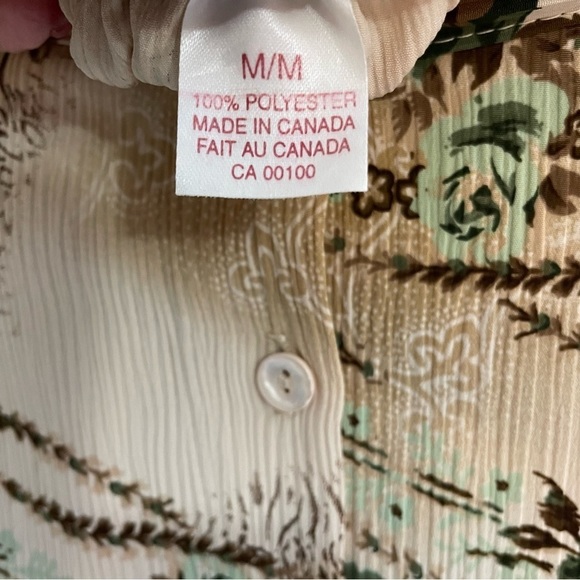 Carroll Reed Floral Button Down Maxi Skirt, Size M, Made in Canada - Picture 7 of 7